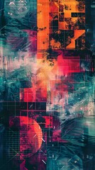 abstract technology inspired background banner graphic