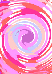 The background image is in pink tones, using shapes to arrange. Composition with gradation used for graphics