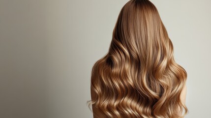 Fototapeta premium Embrace your style with gorgeous long wavy hair, perfect for any occasion and adds a touch of elegance to your look.