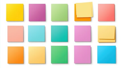 Bright and vibrant sticky notes perfect for organizing your workspace and enhancing your planning efforts efficiently.
