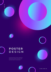 Colorful Abstract Gradient Background with Geometric Shapes