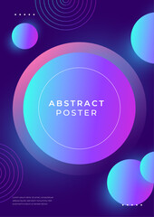 Abstract Geometric Poster Design With Vibrant Gradient Colors