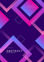 Abstract Geometric Poster Design With Vibrant Gradient Colors