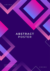 Abstract Geometric Poster Design With Vibrant Gradient Colors