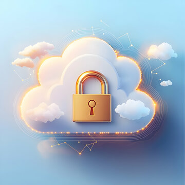 3D Illustration of Cloud Infrastructure Entitlement Management (CIEM) &ndash; Managing Cloud Access and Permissions Securely