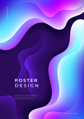 Abstract Poster Design with Vibrant Geometric Patterns. Ideal for creative projects, graphic design, and trendy backgrounds. The colorful gradient creates a dynamic and stylish visual appeal