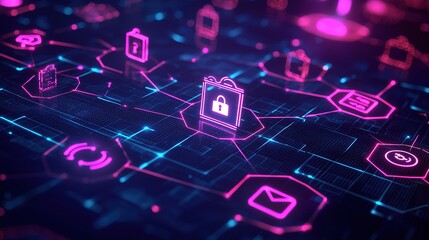 Obraz premium Explore the digital landscape understanding intellectual property protection barriers in technology