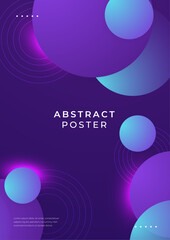 Vibrant Abstract Poster Design with Gradient Colors. A modern abstract poster featuring dynamic creating a vibrant and futuristic aesthetic. Perfect for creative projects, digital art