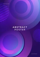 Vibrant Geometric Colorful Abstract Poster Design Template