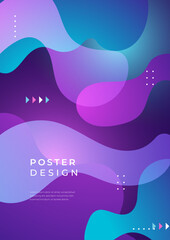 Colorful Minimalist Abstract Background with Geometric Shapes