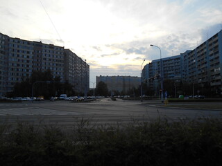 City architecture, apartment blocks from the PRL period, Wroclaw, Poland