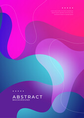 Vibrant Geometric Colorful Abstract Poster Design Template