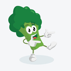 Brocoli Logo Mascot Hi pose