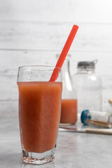 Strawberry Banana Probiotics Juiice in Glass