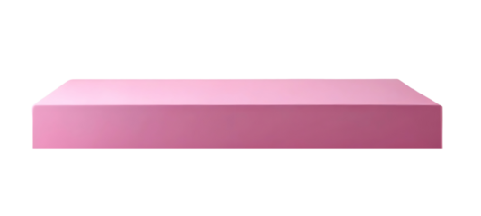 empty pink  sandstone for product placement stage isolated on transparent background