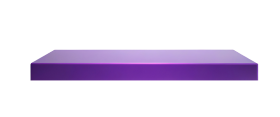 empty purple sandstone for product placement stage isolated on transparent background