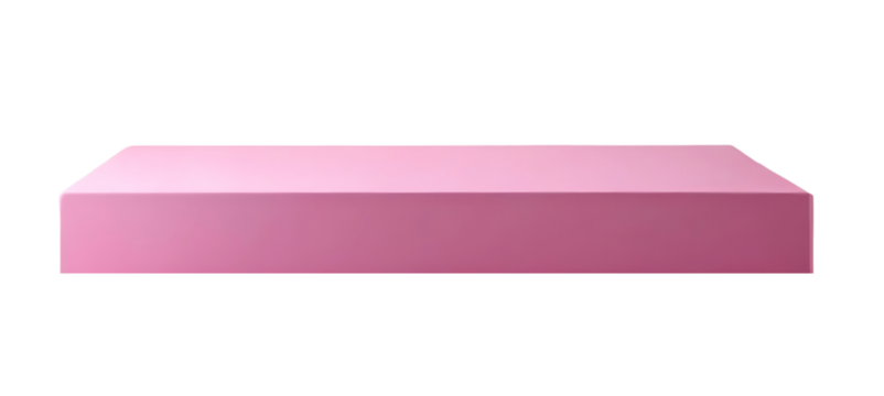 empty pink  sandstone for product placement stage isolated on transparent background