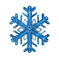 Geometric Snowflake Design