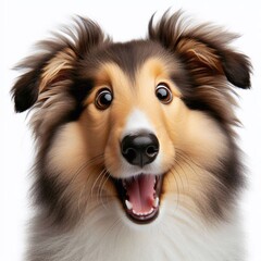 Erschrockener Collie