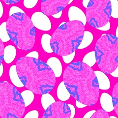 Easter seamless pattern with eggs for wallpaper and fabrics and textiles