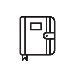 Vector Simple Notebook Icon Symbol