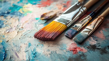 Obraz premium Paintbrushes on a Palette