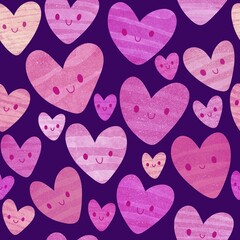Valentines hearts seamless love pattern for wrapping paper and fabrics