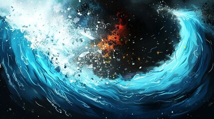 Fototapeta premium technology inspired background banner graphic