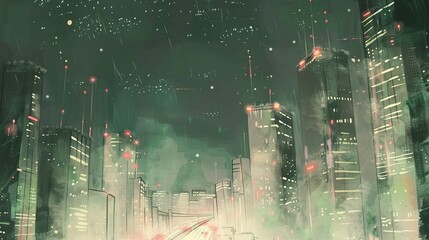 Fototapeta premium technology inspired background banner graphic