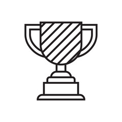 Vector Trophy Icon Outline. Trophy Symbol