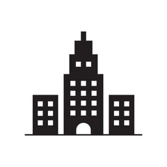 Naklejka premium Vector Simple City Silhouette Icon
