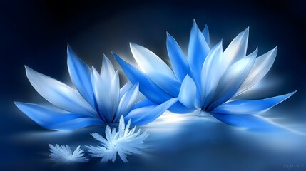 Winter reflection on frozen lake with morning light(11)