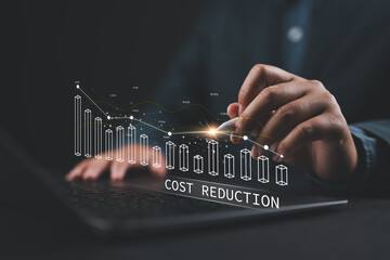 Cost reduction business finance concept. Budget management and cost management. Optimization,...