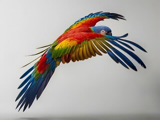 Fototapeta premium macaw parrot isolated on white background