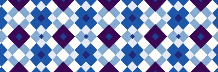 Bavarian Oktoberfest seamless pattern with blue and white rhombus Flag of Bavaria Oktoberfest blue checkered background, festival, fabric