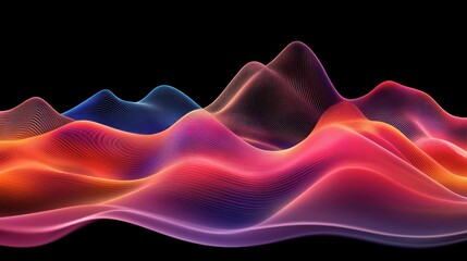 Colorful Waves of Abstract Patterns in Motion