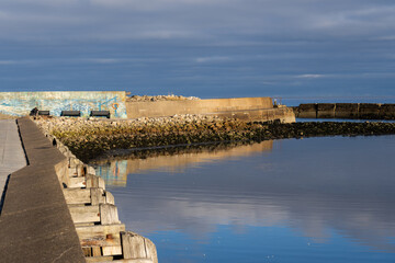 9 November 2024. Lossiemouth,Moray,Scotland. This is the River Lossie at its end in Lossiemouth on a sunny november afternoon.