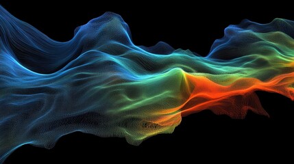 Vibrant Flowing Waves of Colorful Light