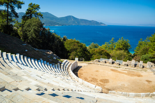 Ancient theater in Limenas Thassos Greece