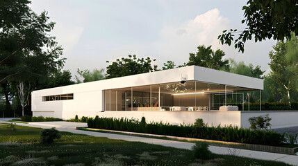 Obraz premium Modern and Secure Home Design Concept with Emphasis on Sustainability and Technology