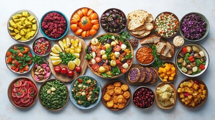 Assortment of Colorful and Delicious Dishes