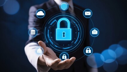 Digital security, cybersecurity interface, touch technology, holographic security, biometric authentication, secure access, data protection, interactive security, security visualization, cyber defense