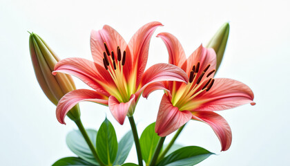 Naklejka premium Stunning Pink Lilies