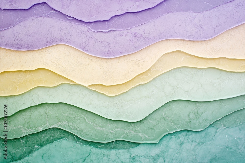 Poster serene layers of lavender and sage green create a soothing abstract canvas for artistic inspiration