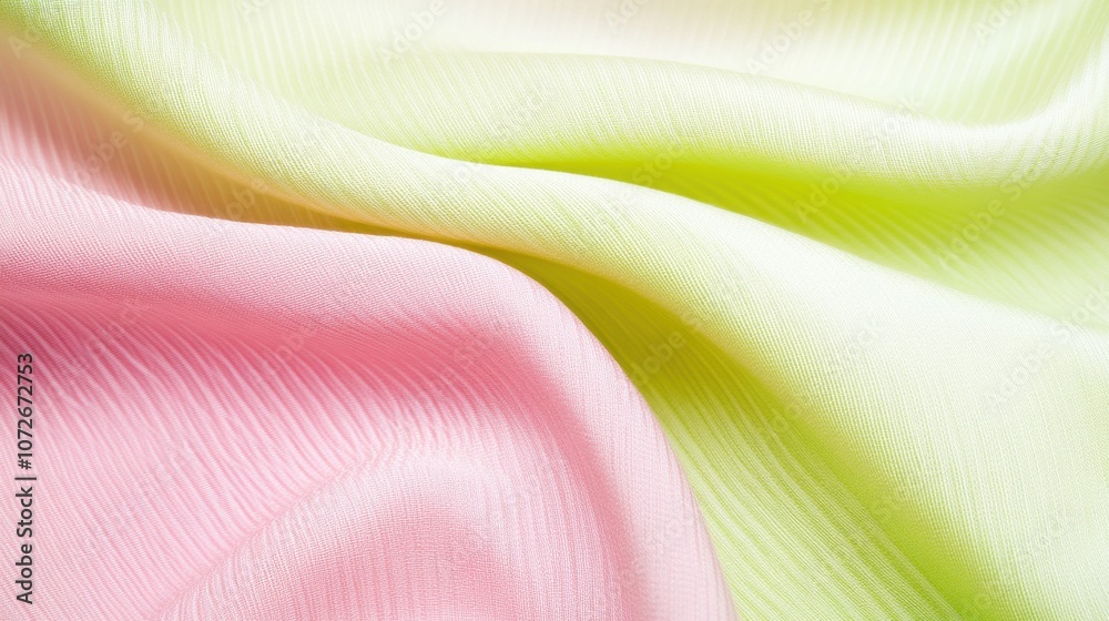 Leinwandbilder exploring the vibrant interplay of raspberry pink and lime green in flowing abstract textures