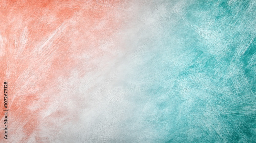 Poster An Artistic Blend of Teal and Coral Pink Textures Creating a Captivating Abstract Backdrop