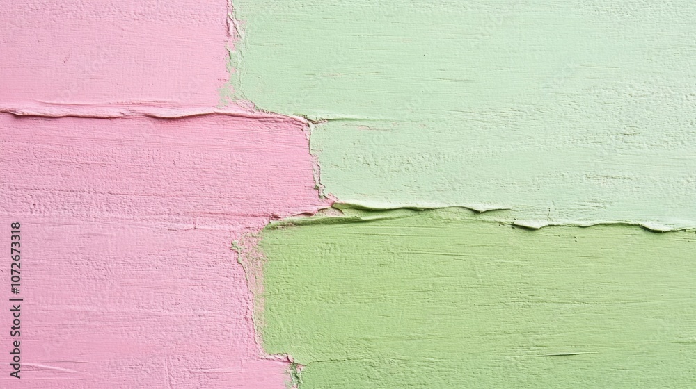 Poster Captivating Abstract Texture in Mint Green and Raspberry With a Creative Artistic Flair