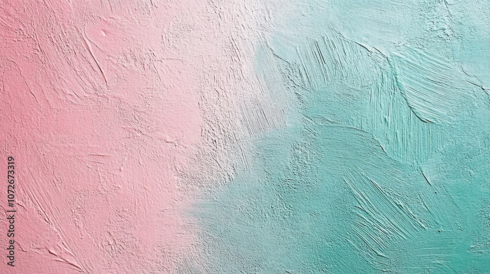 Poster An Enchanting Blend of Mint Green and Raspberry Textures Creates a Mesmerizing Abstract Background