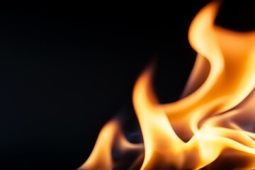 A close up of a flame with a black background