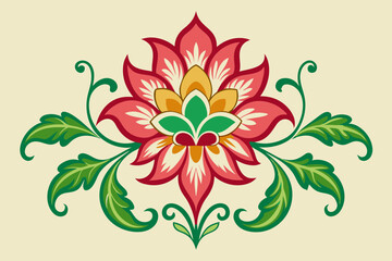 Vector illustration of floral ornament for design